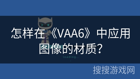 怎样在《VAA6》中应用图像的材质？