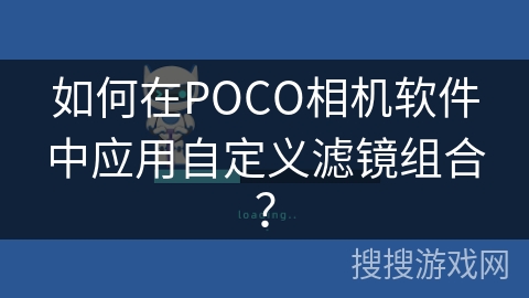 如何在POCO相机软件中应用自定义滤镜组合？