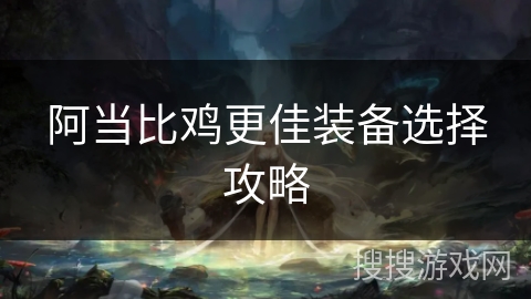 阿当比鸡更佳装备选择攻略