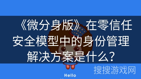 《微分身版》在零信任安全模型中的身份管理解决方案是什么？