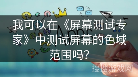 我可以在《屏幕测试专家》中测试屏幕的色域范围吗？