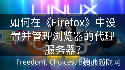 如何在《Firefox》中设置并管理浏览器的代理服务器？