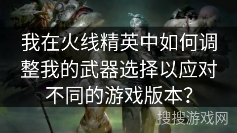 我在火线精英中如何调整我的武器选择以应对不同的游戏版本？