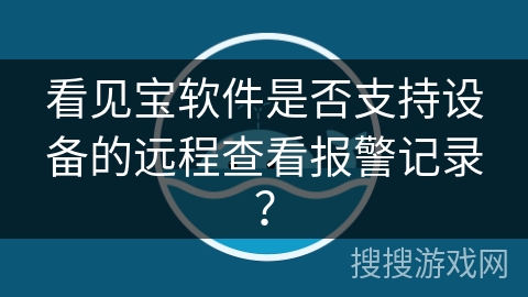 看见宝软件是否支持设备的远程查看报警记录？