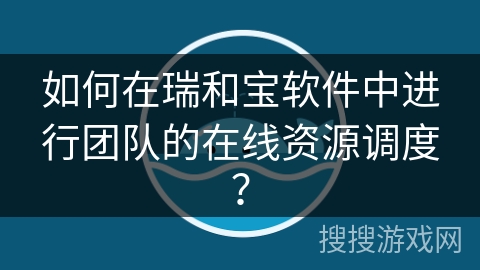 如何在瑞和宝软件中进行团队的在线资源调度？