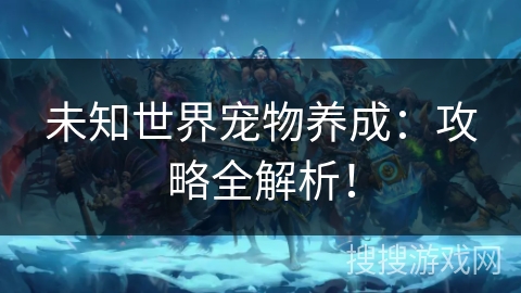 未知世界宠物养成：攻略全解析！