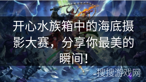 开心水族箱中的海底摄影大赛,分享你最美的瞬间! 开心水族箱中的海底摄影大赛,分享你最美的瞬间!