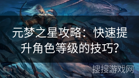元梦之星攻略：快速提升角色等级的技巧？