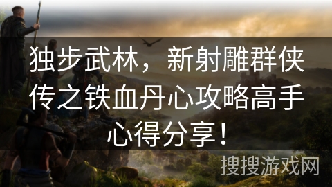 独步武林,新射雕群侠传之铁血丹心攻略高手心得分享! 独步武林,新射雕群侠传之铁血丹心攻略高手心得分享!
