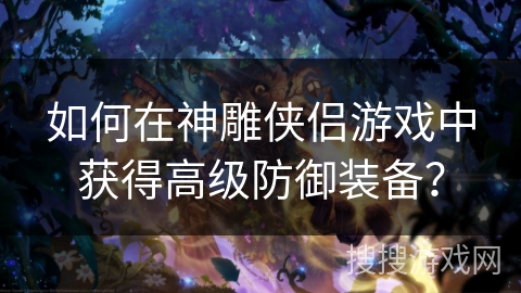 如何在神雕侠侣游戏中获得高级防御装备？