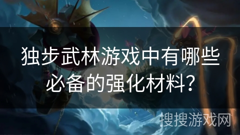 独步武林游戏中有哪些必备的强化材料？