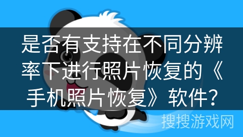 是否有支持在不同分辨率下进行照片恢复的《手机照片恢复》软件？