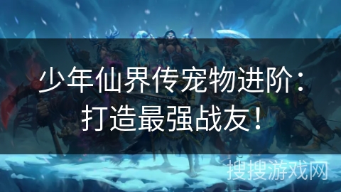 少年仙界传宠物进阶：打造最强战友！