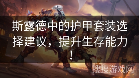 斯露德中的护甲套装选择建议，提升生存能力！