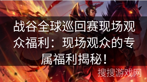 战谷全球巡回赛现场观众福利：现场观众的专属福利揭秘！