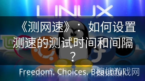 《测网速》：如何设置测速的测试时间和间隔？