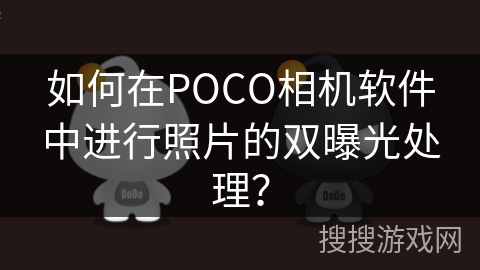 如何在POCO相机软件中进行照片的双曝光处理？