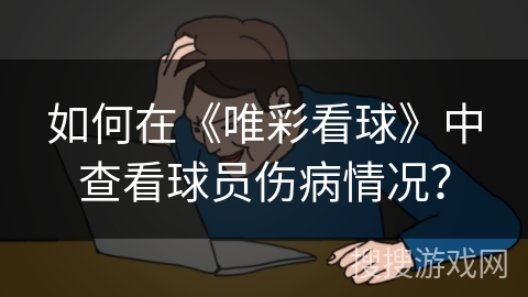 如何在《唯彩看球》中查看球员伤病情况？