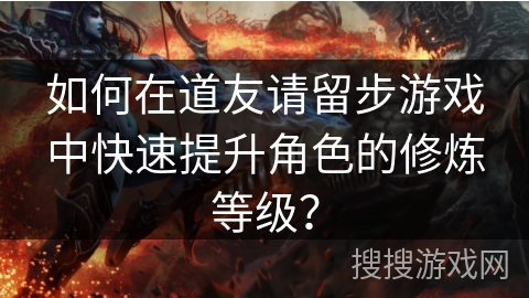 如何在道友请留步游戏中快速提升角色的修炼等级？