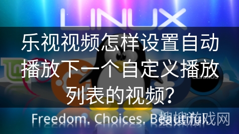 乐视视频怎样设置自动播放下一个自定义播放列表的视频？