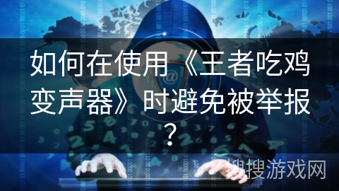 如何在使用《王者吃鸡变声器》时避免被举报？