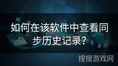 如何在该软件中查看同步历史记录？