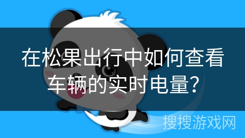 在松果出行中如何查看车辆的实时电量？