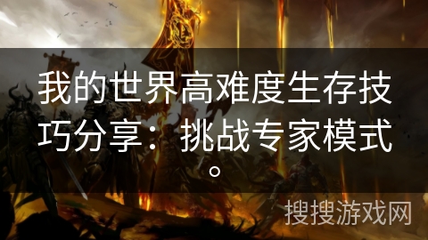 我的世界高难度生存技巧分享：挑战专家模式。
