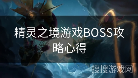 精灵之境游戏BOSS攻略心得