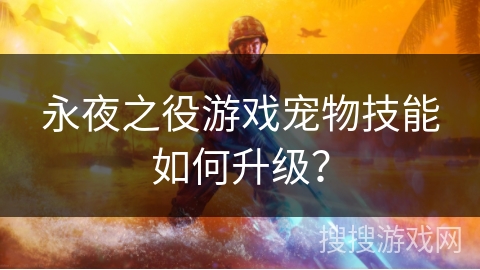 永夜之役游戏宠物技能如何升级？