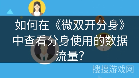 如何在《微双开分身》中查看分身使用的数据流量？