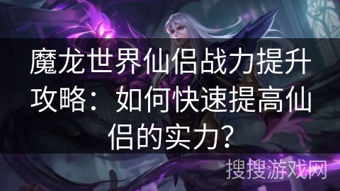 魔龙世界仙侣战力提升攻略：如何快速提高仙侣的实力？