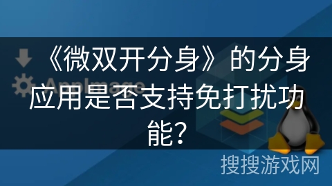 《微双开分身》的分身应用是否支持免打扰功能？