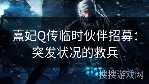 熹妃Q传临时伙伴招募：突发状况的救兵