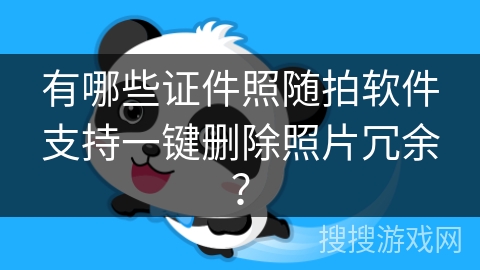 有哪些证件照随拍软件支持一键删除照片冗余？