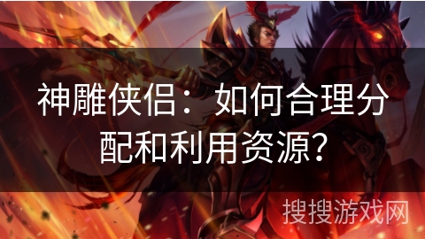神雕侠侣：如何合理分配和利用资源？