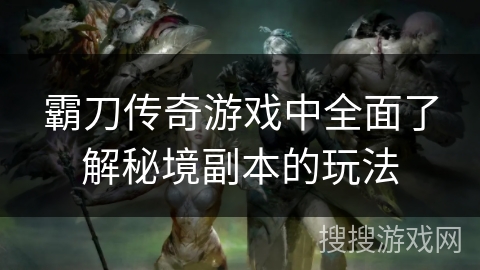 霸刀传奇游戏中全面了解秘境副本的玩法