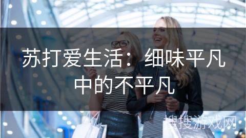 苏打爱生活：细味平凡中的不平凡