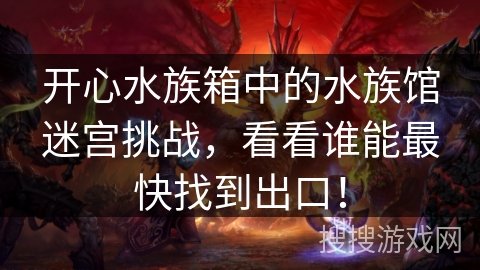 开心水族箱中的水族馆迷宫挑战，看看谁能最快找到出口！