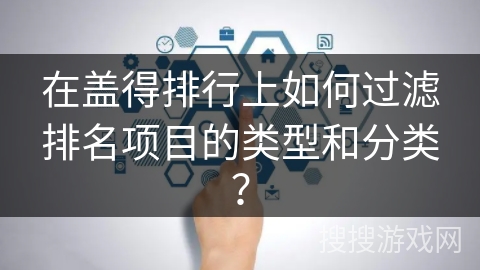 在盖得排行上如何过滤排名项目的类型和分类？