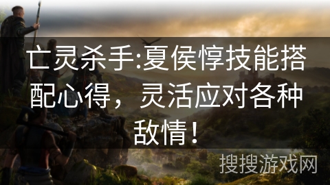 亡灵杀手:夏侯惇技能搭配心得，灵活应对各种敌情！