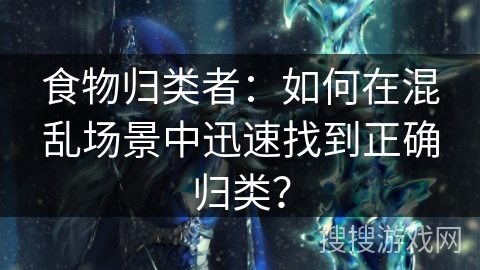 食物归类者：如何在混乱场景中迅速找到正确归类？