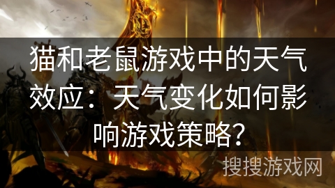 猫和老鼠游戏中的天气效应：天气变化如何影响游戏策略？
