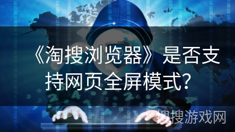 《淘搜浏览器》是否支持网页全屏模式？