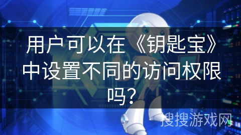用户可以在《钥匙宝》中设置不同的访问权限吗？
