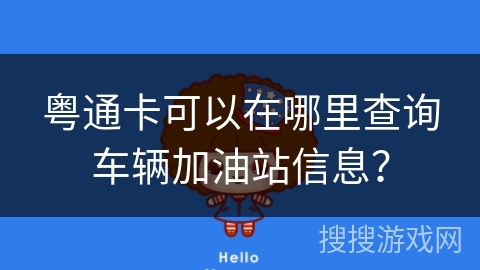 粤通卡可以在哪里查询车辆加油站信息？