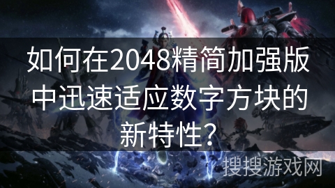 如何在2048精简加强版中迅速适应数字方块的新特性? 如何在2048精简加强版中迅速适应数字方块的新特性?