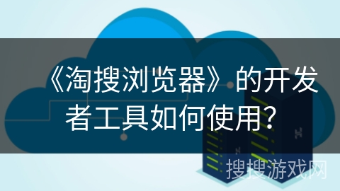 《淘搜浏览器》的开发者工具如何使用？