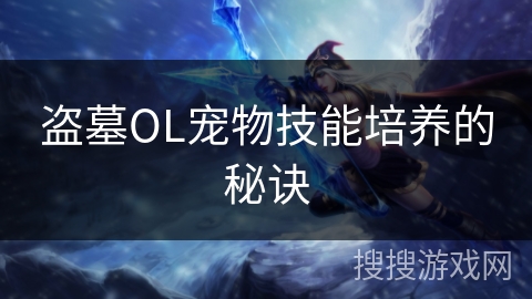 盗墓OL宠物技能培养的秘诀
