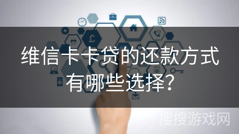 维信卡卡贷的还款方式有哪些选择？
